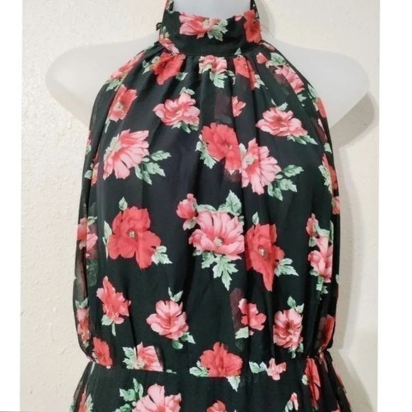 Lulu's Liberty Maxi Dress Red Rose Size Small - Picture 4 of 9